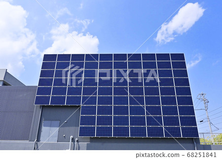 Solar panel building solar power generation building lifeline image material Solar panel building solar power generation building lifeline image material 68251841