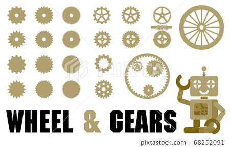 Wheel and gear vector illustration Wheel and gear vector illustration 68252091