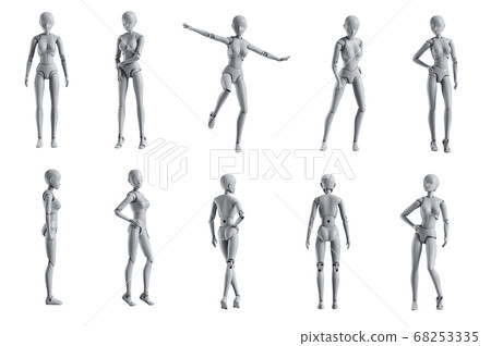 mannequin set woman isolated mannequin set woman isolated 68253335