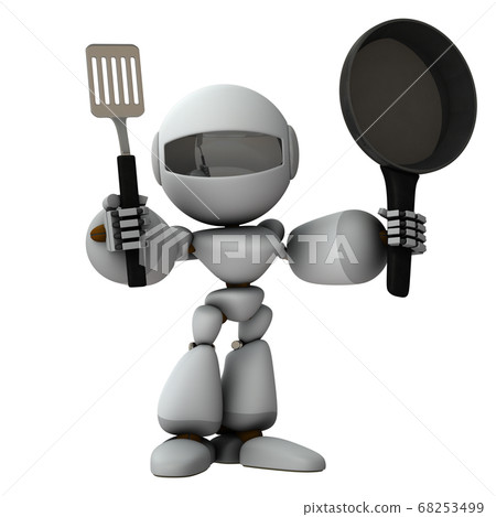 擅長烹飪的可愛機器人。 68253499