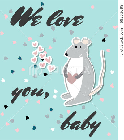 Poster for the children s room with mouse Poster for the children s room with mouse 68253698