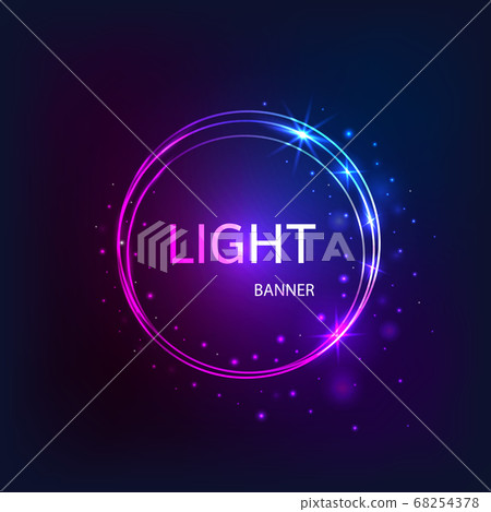 Light circle banner. Vector sparkling round frame - Stock Illustration ...