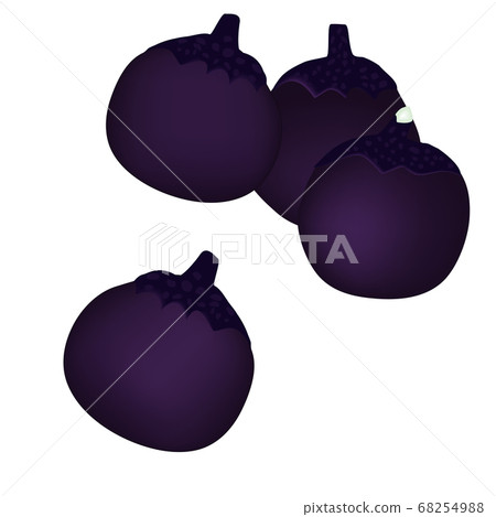 Round eggplant (easy vector illustration) 68254988