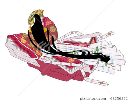 Heian image illustration-woman in costume 68256221