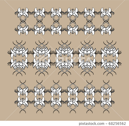 Set of vintage ornaments. Frames, borders, dividers. Ornate decorative design elements for invitation, congratulation and greeting card. Vector Ornament. Hand-drawn Filigree decoration. 68256562