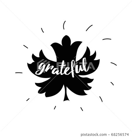 Vector print Thanksgiving decorated maple leaf - Stock Illustration ...