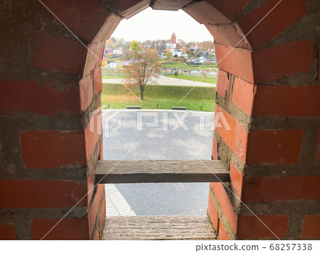 A small narrow window on an old ancient 68257338
