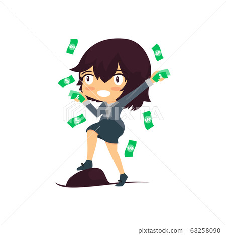 Super Rich Successful Businesswoman Illustration Super Rich Successful Businesswoman Illustration 68258090