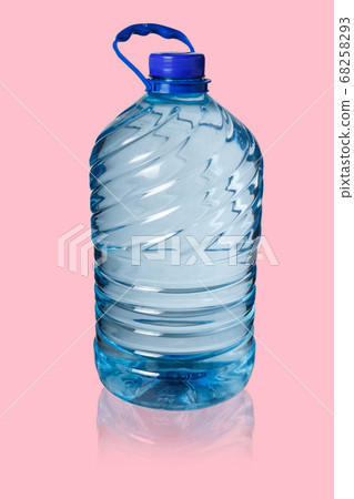 Big bottle of water on pink background 68258293