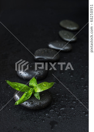 Spa-concept with zen stones and bamboo 68258951