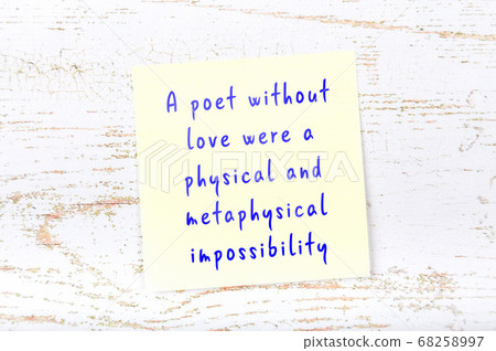 Wise quote on sticky note on wooden wall  68258997