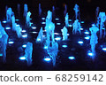 Sparkling night fountain show [water] 68259142