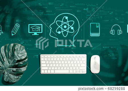 Online education concept with a computer keyboard Online education concept with a computer keyboard 68259288