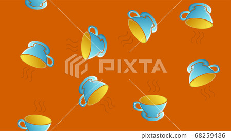 Endless seamless pattern of beautiful tasty hot 68259486
