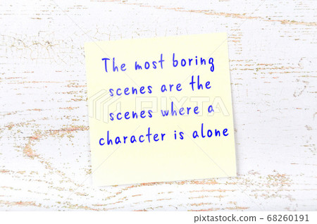 Yellow sticky note on wooden wall with wise quote 68260191