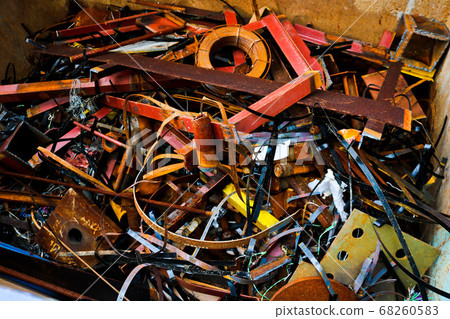 Large industrial rusty pieces of different Large industrial rusty pieces of different 68260583