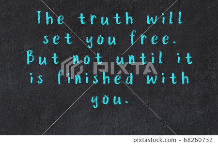 Black chalkboard with wise inscription on it 68260732