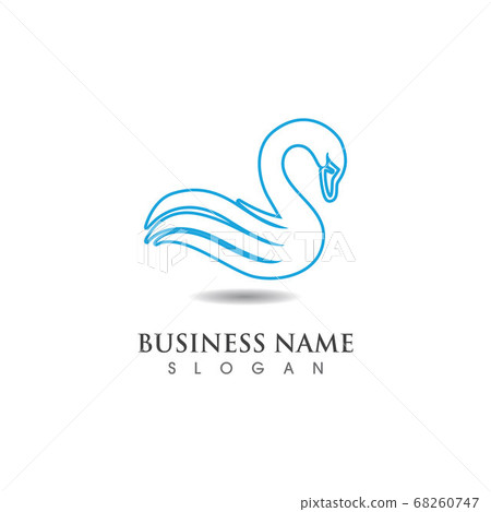 Swan logo and symbol vector template Swan logo and symbol vector template 68260747
