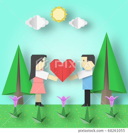Paper Origami for Valentine's Day 68261055