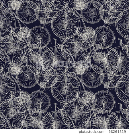 Bicycle sketch pattern 68261819