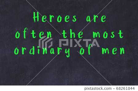 Chalk wise inscription on black chalkboard 68261844