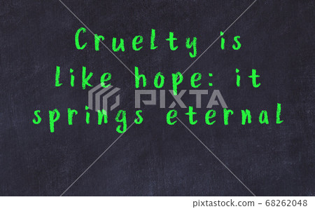 Chalk wise inscription on black chalkboard 68262048