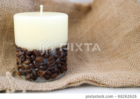 Wax beautiful light beige candle with unflavored Wax beautiful light beige candle with unflavored 68262626