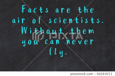 Chalk inscription of smart quote on black desk 68263011