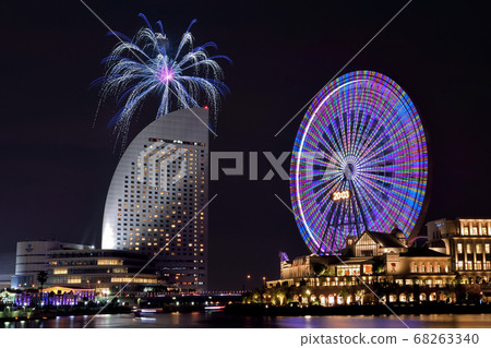 Fireworks display at Yokohama Port Festival Fireworks display at Yokohama Port Festival 68263340