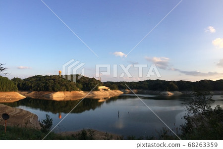 Prefectural border of Kyushu, Mita village, Saga prefecture, Kitayama lake Prefectural border of Kyushu, Mita village, Saga prefecture, Kitayama lake 68263359