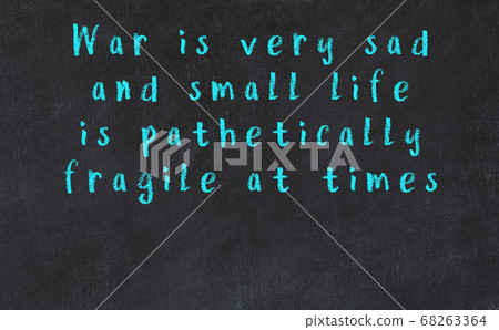 Chalk wise inscription on black chalkboard 68263364