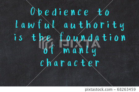 Chalk wise inscription on black chalkboard 68263459