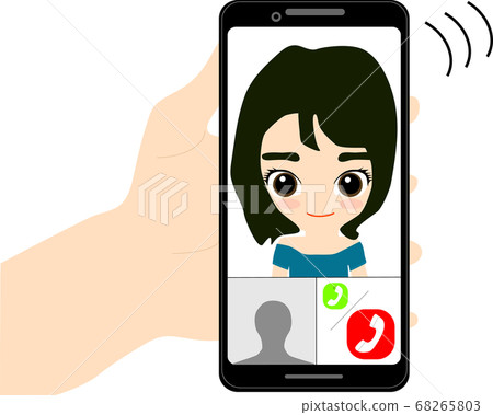 Girl calling by phone 68265803