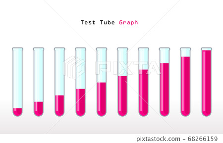 Graphic of graph with test tube as motif Graphic of graph with test tube as motif 68266159
