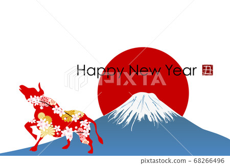 新年材料富士山 68266496