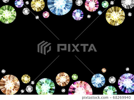 Diamond gem background frame illustration Diamond gem background frame illustration 68269940