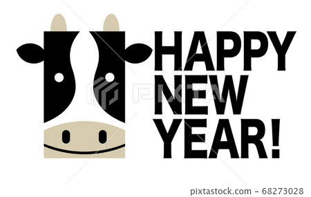 New Year's card symbol for New Year's card material New Year's card symbol for New Year's card material 68273028