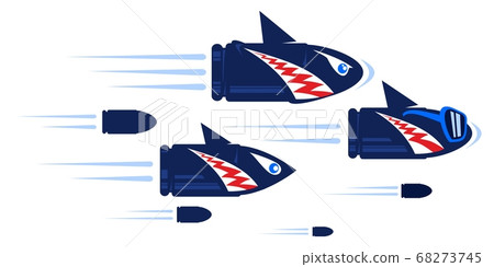 Colorful Abstract Graffiti Funny Cartoon Bullets 68273745