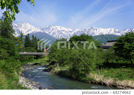 北阿爾卑斯白馬三山和姬川大手吊橋 68274662