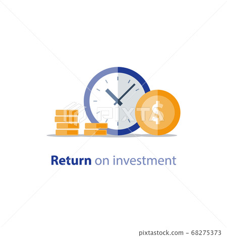 Finance productivity graph, return on investment 68275373