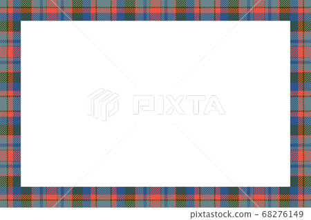 Vintage frame vector. Scottish border pattern 68276149