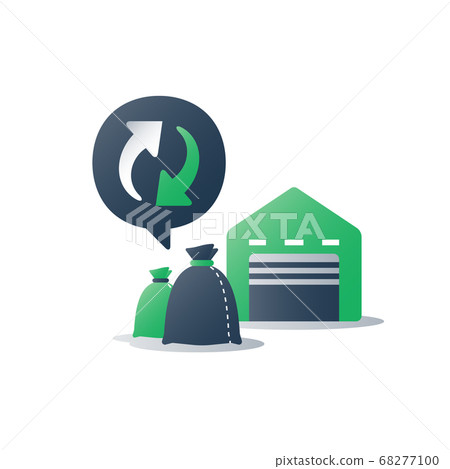 Rubbish recycling plant, recyclable materials Rubbish recycling plant, recyclable materials 68277100