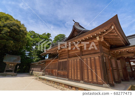 牽線搭橋的神松江市八eg神社的禮拜堂和特瑪牛奶神社 牽線搭橋的神松江市八eg神社的禮拜堂和特瑪牛奶神社 68277473