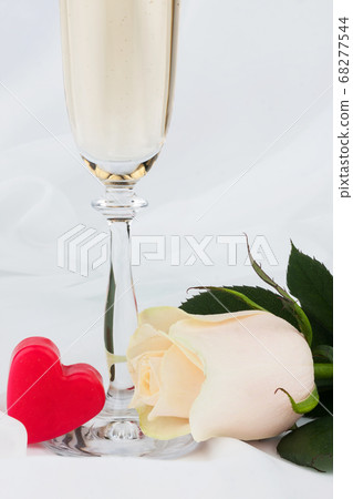 Wedding background, heart, champagne and rose. Wedding background, heart, champagne and rose. 68277544