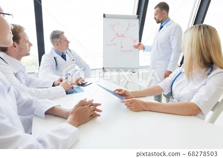 Doctors discuss mental health concept Doctors discuss mental health concept 68278503