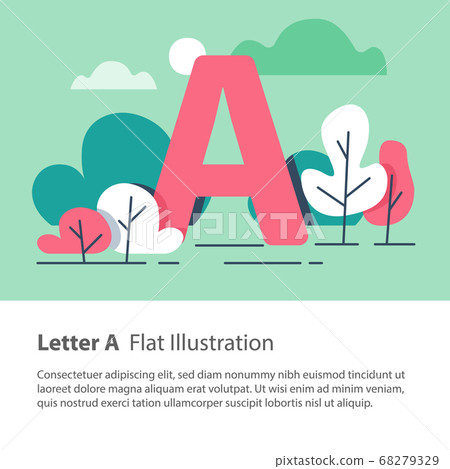  Letter_A_alphabet_set_1.eps - Stock Illustration [68279329] - PIXTA 
