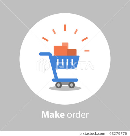 Full shopping cart, make order, loyalty program Full shopping cart, make order, loyalty program 68279776