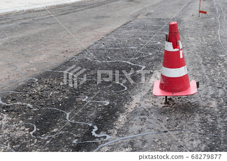 road construction or repair - laying a new layer 68279877