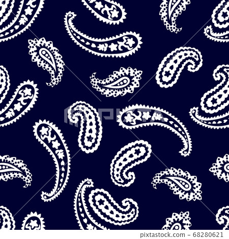 Flourish framed pattern with paisley elements. Flourish framed pattern with paisley elements. 68280621