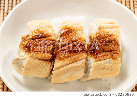 Steamed eel nigiri sushi. Steamed eel nigiri sushi. 68280689
